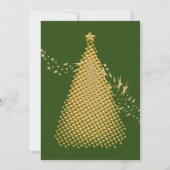 Chic Gold Christmas Tree Fête Invitation (Dos)
