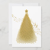 Chic Gold Christmas Tree Fête Invitation (Dos)