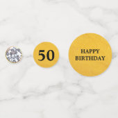 Chic Gold & Diamond 40e, 50e, 60e Jubileum Confetti (Voorkanten)
