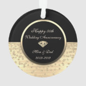 Chic Gold Diamonds Black 50e anniversaire Mariage (dos)