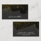 Chic Gold Dust Black geborsteld Visitekaartje (Voorkant / Achterkant)
