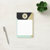 Chic Gold Effect Monogram Post It Notes (Kantoor)