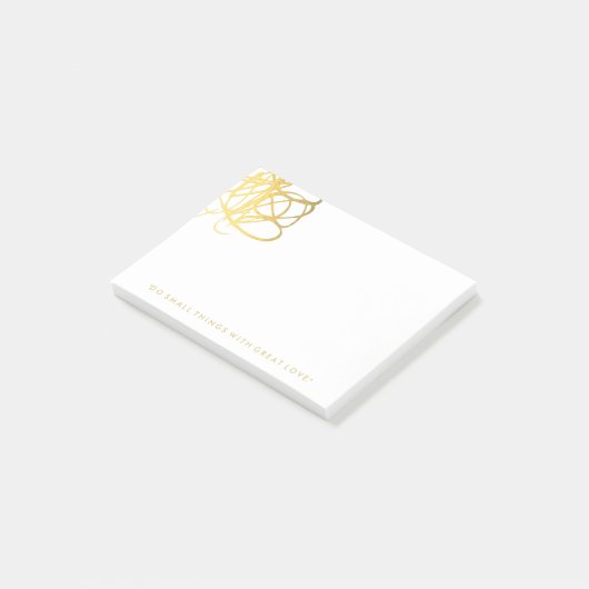 Chic Gold Effect Post It Notes (Schuin)
