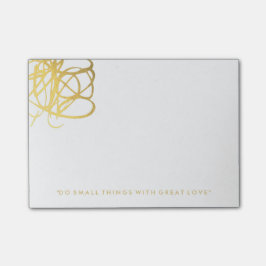 Chic Gold Effect Post It Notes