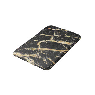 Chic Gold en Black Marble Pattern Badmat