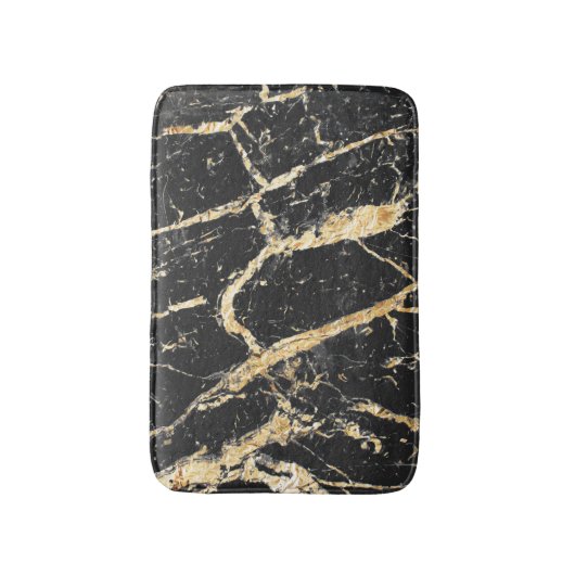 Chic Gold en Black Marble Pattern Badmat (Voorkant Verticaal)
