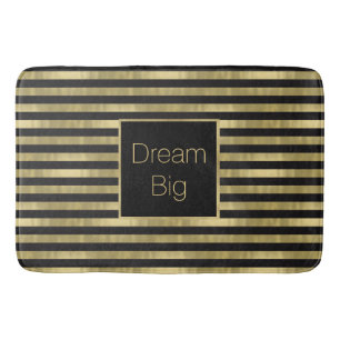 Chic Gold en Black Stripes Dream Big Specialized Badmat