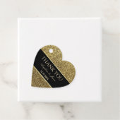 Chic Gold en Black Wedding Favoriet Bedankjes Labels (In situ)