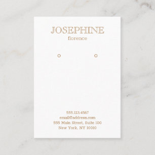 Chic Gold en White earing Visitekaartje
