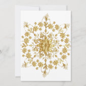Chic Gold Floral Bridal Shower Kaart (Achterkant)