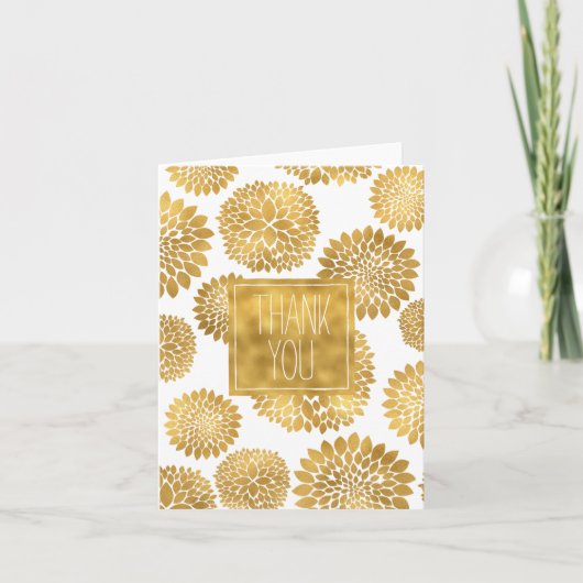 Chic Gold Flowers merci (Devant)