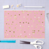 Chic Gold Foil Confetti Licht Roze Tissuepapier (Craft)