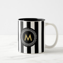 Chic Gold Foil Effect Brushstrokes Coffee Mok