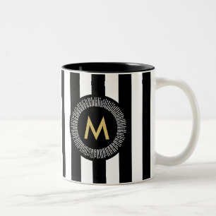 Chic Gold Foil Effect Brushstrokes Coffee Mok
