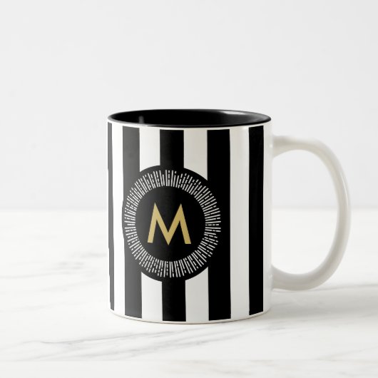 Chic Gold Foil Effect Brushstrokes Coffee Mok (Rechts)