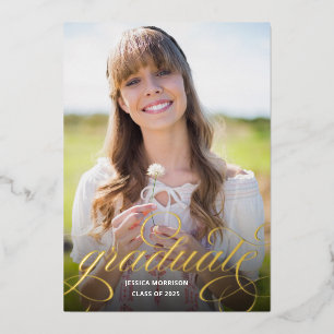 Chic Gold Foil kalligrafie Fotografie Partij Folie Uitnodiging