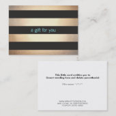 Chic Gold Foil Look Simple Holiday Carte cadeau (Devant / Derrière)
