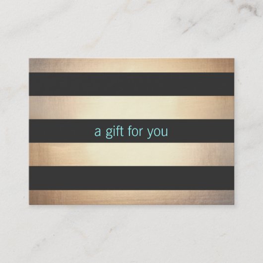 Chic Gold Foil Look Simple Holiday Carte cadeau (Devant)