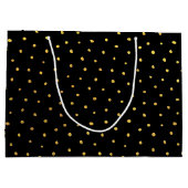Chic Gold Foil Stippen Elegant Large Black Groot Cadeauzakje (Achterkant)