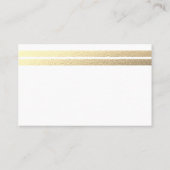Chic Gold Foil Stripes Bachelorette Party Ticket (Achterkant)