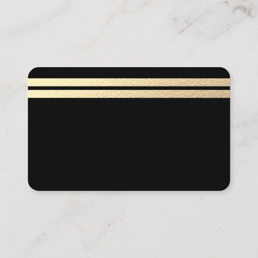 Chic Gold Foil Stripes Evening Event Ticket Uitnod (Achterkant)