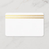 Chic Gold Foil Stripes Evening Event Ticket Uitnod (Achterkant)