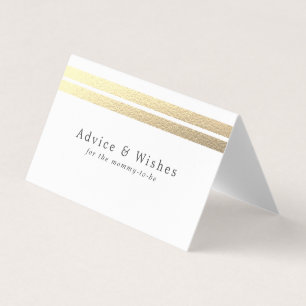 Chic Gold Foil stripes op witte advieskaarten Visitekaartjes