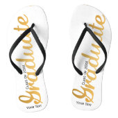 Chic Gold Foil Trendy Afstuderen Class of 20XX Teenslippers (Voetbed)