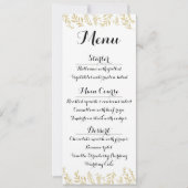Chic Gold Foil verliest het menu Opvangkaart Kaart (Voorkant)