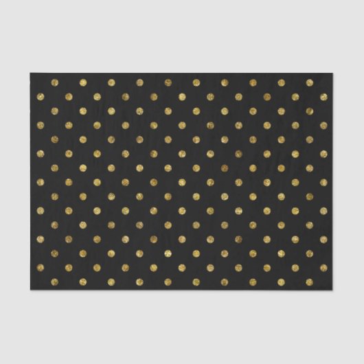 Chic Gold Glam en Black Polka Dots Tissuepapier (Voorkant)