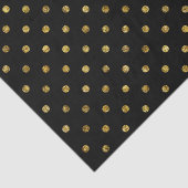 Chic Gold Glam en Black Polka Dots Tissuepapier (Detail)