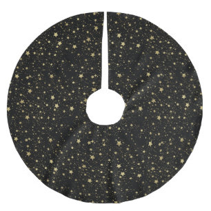 Chic Gold Glam en Black Scattered Stars Kerstboom Rok
