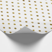 Chic Gold Glam Polka Dots Cadeaupapier (Hoek)
