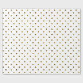 Chic Gold Glam Polka Dots Cadeaupapier (Vlak)