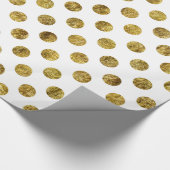 Chic Gold Glam Stippen Cadeaupapier (Hoek)