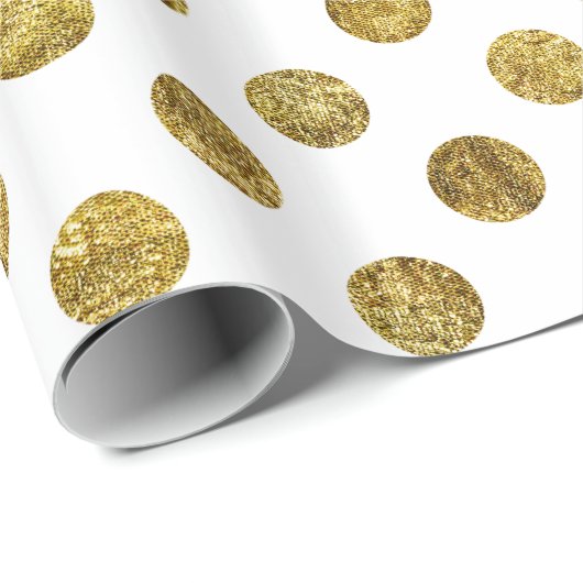 Chic Gold Glam Stippen Cadeaupapier (Rol Hoek)