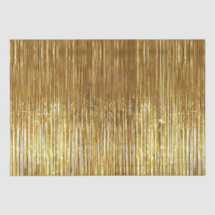 Chic Gold Glam Tinsel Stripes Kerstmis Tissuepapier