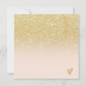 Chic gold glitter blush roze gift certificate logo (Achterkant)