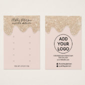 Chic Gold glitter droogt multi-stud oorscherm Visitekaartje (Voorkant /achterkant)