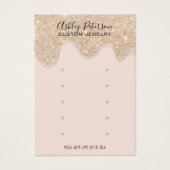 Chic Gold glitter droogt multi-stud oorscherm Visitekaartje (Voorkant)