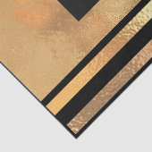 Chic Gold Glitter geborsteld Metaal Monogram zwart Tissuepapier (Detail)