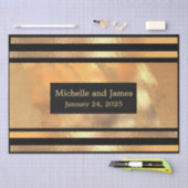 Chic Gold Glitter geborsteld Metaal Monogram zwart Tissuepapier (Craft)