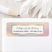 Chic Gold Glitter Iridescent Holographic Gradient Etiket (Insitu)