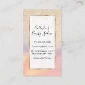Chic Gold Glitter Iridescent Holographic Gradient Kortingskaartje (Achterkant)