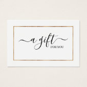 Chic Gold Glitter Lijst Gift Certificate Kaart (Voorkant)