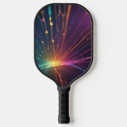 Chic Gold Glitter Monogram Script Naam Pickleball Paddle (Voorkant)