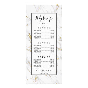 Chic gold glitter white marble elegant patroon reclamekaart