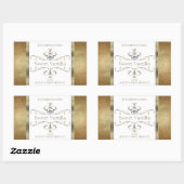 Chic Gold Glitter White Product Labels Logo (Vel)