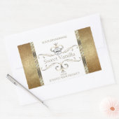 Chic Gold Glitter White Product Labels Logo (Envelop)