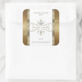 Chic  Gold Glitter White Product Labels Logo (Tas)